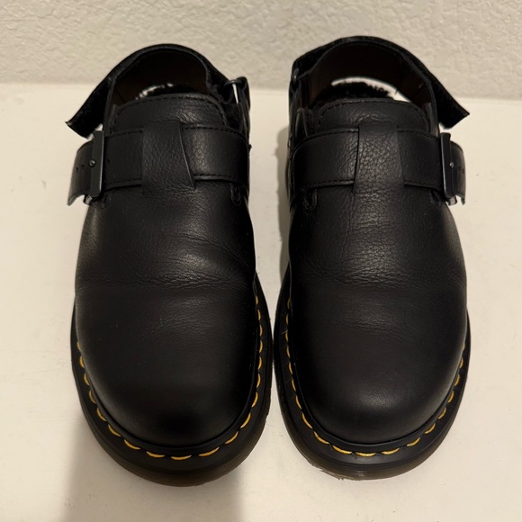Dr. Martens Docs Jorge II Ambassador Black Faux Fur Lined Slingback Mules US 9 - Picture 4 of 12